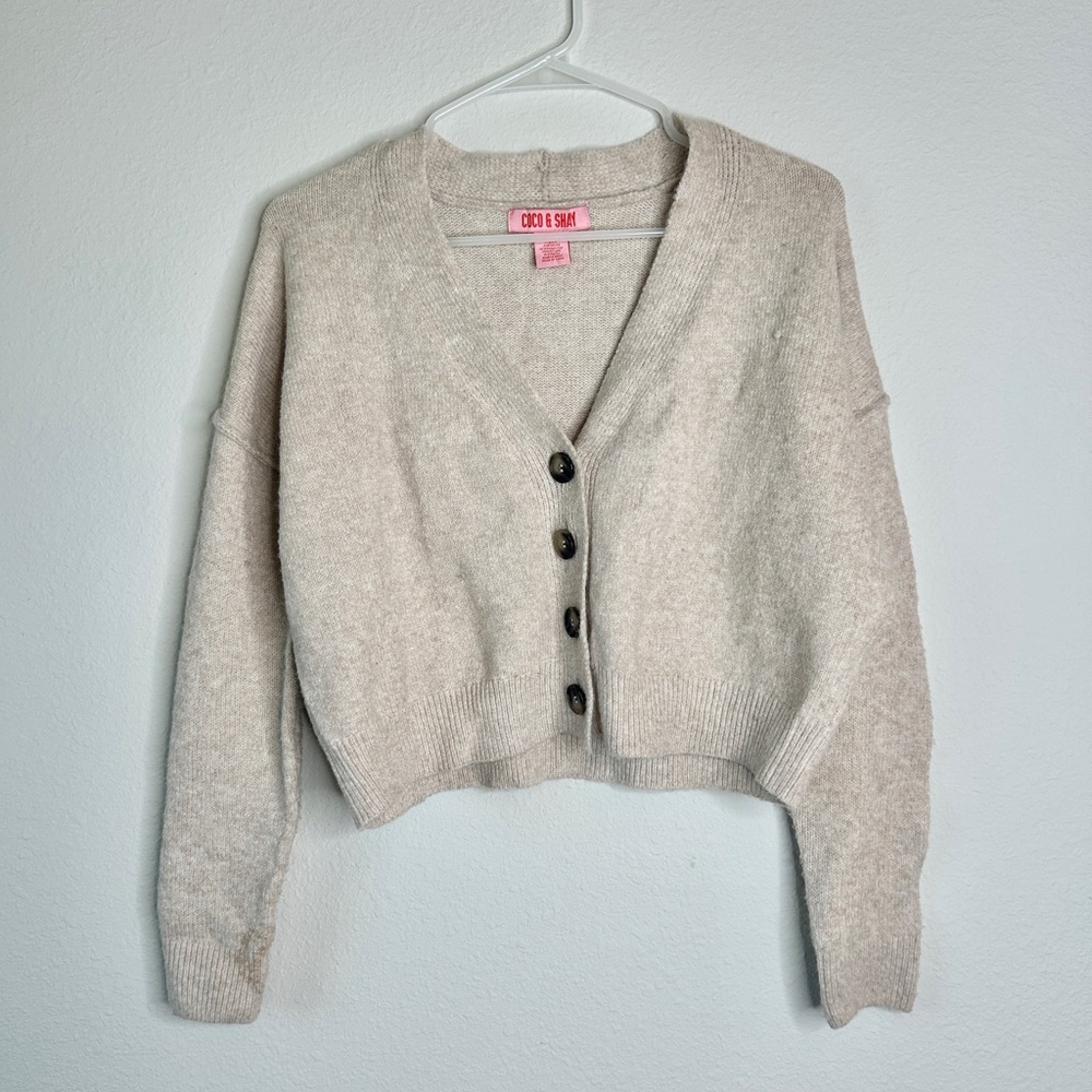 Cozy Chic Button-Up Sweater - Cream